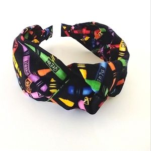 School crayons fabric headband